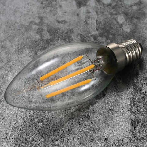 Generic-6pcs/set 4W E14 LED Filament Bulbs 400LM 6000K Cool White Energy-Saving Light Bulbs 40W Incandescent Equivalent AC200-240V