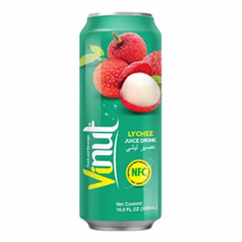 Vinut 50% Lychee With Pulp Can 490ML