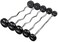 ULTIMAX Rubber Fixed Barbell EZ Curl Workout Equipment Weight Training Equipment Weightlifting Gym Workouts-20KG