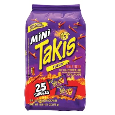 Barcel Takis Tortilla Chips Mini Fuego 35g x Pack of 25
