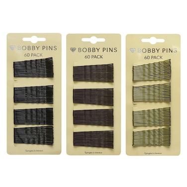 Uncle Bills Bobby Pins Assorted 60 Pieces x Pack of 3