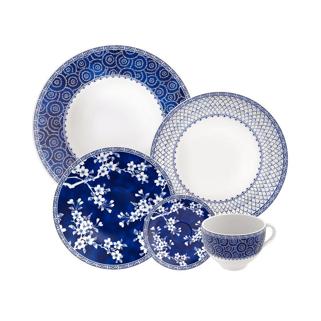 Tramontina Umeko 20 Pieces Decorated Porcelain Dinner Set