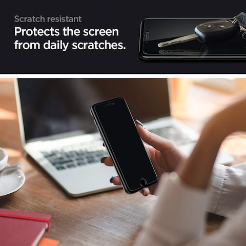 Spigen GLAStR EZ-Fit [2-Pack] designed for iPhone 8 / iPhone 7 Tempered Glass Screen Protector - Case Friendly