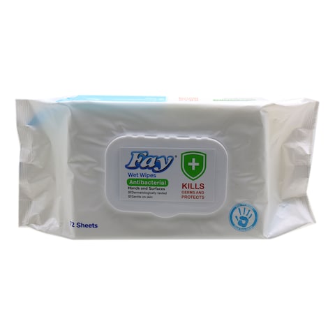 Fay Antibacterial Wipes 72 Sheets