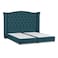 In House Al Dimashqi Linen Bed Frame - King - 200x180cm - Turquoise