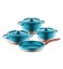 OMS 7 Pcs  Mint Non Stick Die Cast Cookware Set - Made in Turkey