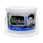 Buy Dabur Vatika Naturals Wet Look Wave Styling Gel Cream Clear 250g in UAE