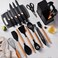 Kitchen Utensil Set 19 Piece Silicone Kitchenware Heat Resistant Non stick Cooking Tool with Wooden Handles Silicone Cookware Set
