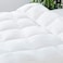 Vital White Stripe Microfiber Quilt 85 GSM White (Twin - W 200 X L 135)