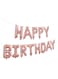Party Time Happy Birthday Letters Foil Banner Balloons 16inch Rose Gold