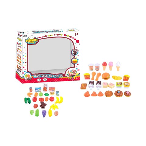 Power Joy Yumyum Fruit And Vegetable Playset NF582-18 Multicolour Pack of 48