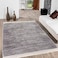 In House Velvet Turkish Rectangular Decorative Carpet - Dark Grey - 180x120cm