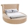 In House Lotus Velvet Bed Frame - Queen - 200x160 cm - Beige