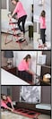 SHOWAY Folding Steps Ladder Domestic Light Stepladder Household Combination Multi Function Ladders Indoor Outdoor Home 6 Step, Red,