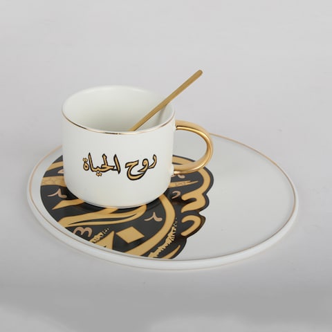High Quality Russian Style Ceramic Mugs &amp; Saucers For Breakfast Afternoon Tea