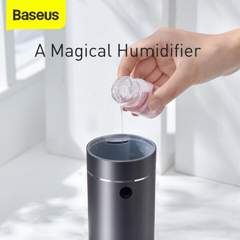 Baseus Car Diffuser Humidifier Aromatherapy Essential Diffuser USB Cool Mist Mini Portable Diffuser for Car Home Office Bedroom(Gray)