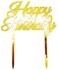 Generic "Party Fun" Beautiful 'Happy-Birthday' Cake Topper For Any Occasion (Pack Of 12 Units)