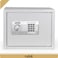 Digital Safe Box with Removable Shelf for A4 Documents Passports Cash Money Jewelry (30x38x30cm) White