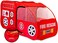 Kiddey Fire Truck Tent For Kids, Toddlers, Boys &amp; Girls, Red Engine Pop Up Pretend Playhouse Indoors Outdoors Quick Set Up, Weather Proof Fabric, Foldable Spacious