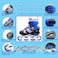 EASY FUTURE Inline Skates Adjustable Size Roller Skates with Flashing Wheels Children Skate Shoes Including Protective Gear Knee Elbow Wrist Blue Large (39-42)