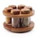 Billi 6 Pcs Spice Bottles with Wooden Rack ACA-210/6WL