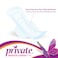 Private Natural Cotton Feel Feminine Pads Night With Wings White 24 Pads