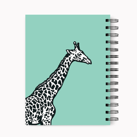 Loud Universe Spiral Notebook Giraffe Hard Cover Notebook with Premium High Quality Paper A5 Size