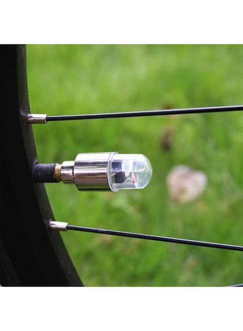 Bluelans - Neon LED Lamp Flash Tyre Wheel Valve Cap Light For Bicycle