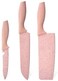 Generic 7-Piece Wheat Straw Kitchen Knife With Cutting Board Set Pink