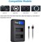 DMK Power LP-E12 LCD Dual USB Charger for Canon LP-E12 and Canon EOS M M2 M10 M50 M100 EOS 100D EOS Rebel SL1 EOS KISS X7 PowerShot SX70 HS