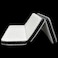 Comfy Portable White Satin  180x90x7cm Medicated Folding Mattress with Black Border