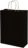 Markq Black Paper bags with handles 27 x 22 x 11 cm Large Kraft Gift bags for Birthday Party Favors, Weddings, Retail, Baby Shower (12 Bags)