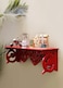Wooden Twist Wooden Wall Decor Floating Wall Shelf Rack/Bracket Red