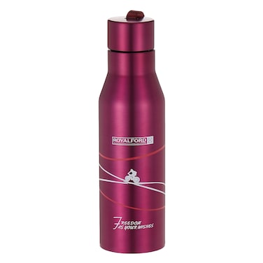 Royalford Rf6605PN Stainless Steel Vacuum Bottle 450ml Pink