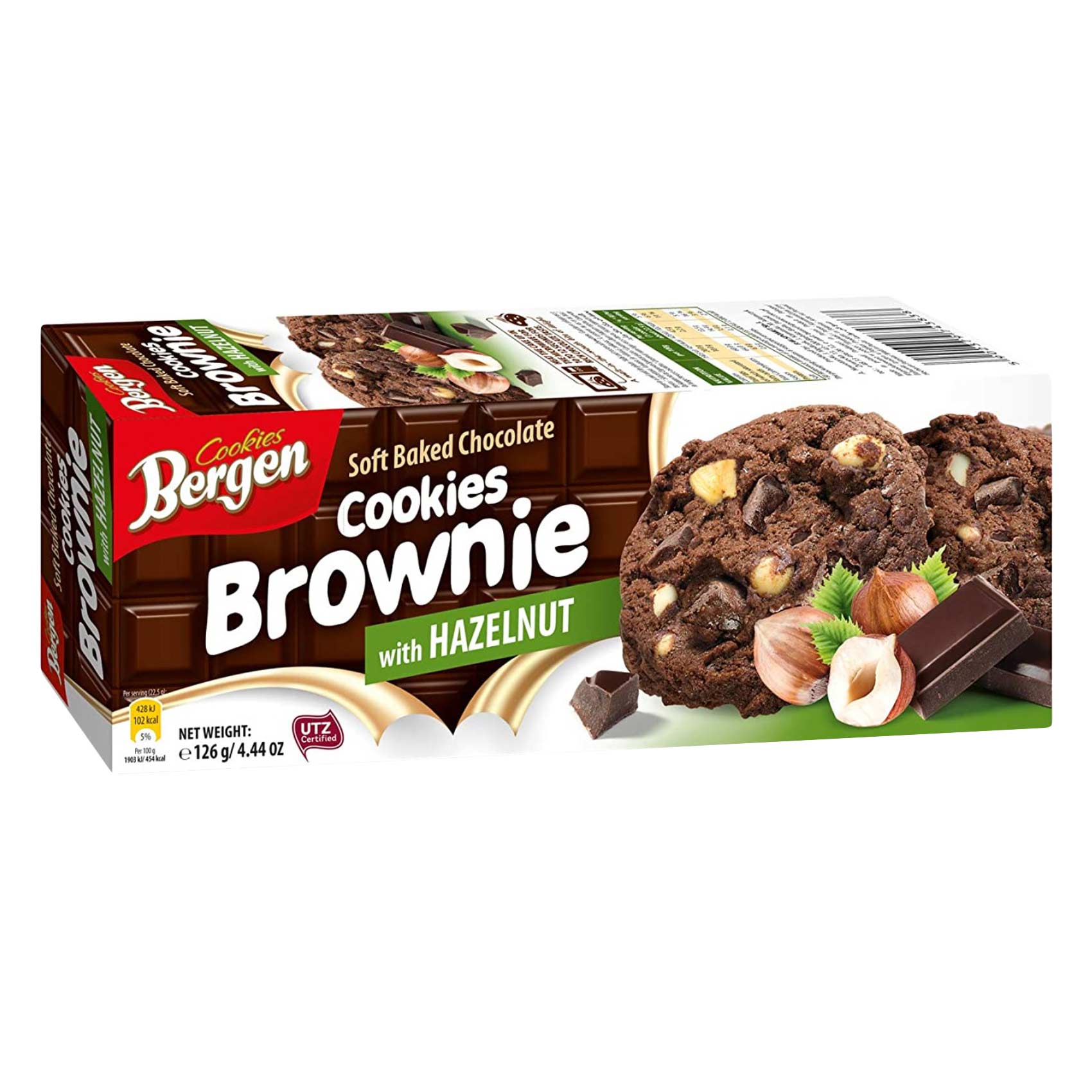 Bergen Brownie Hazelnut Cookies 126g