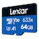 Lexar 633X MicroSDXC 64GB Memory Card