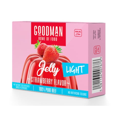 Goodman Jelly Beef Strawberry Light 12GR  4 Servings