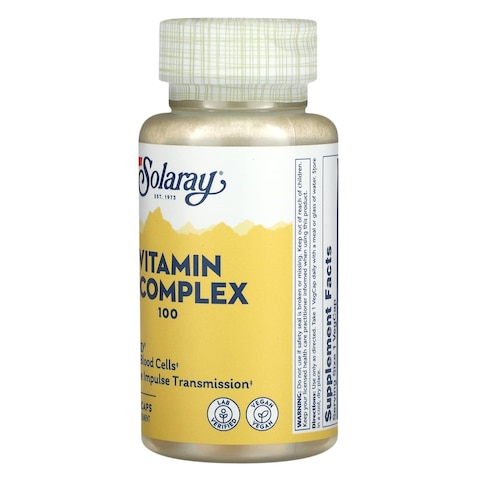 SOLARAY VIT B COMPLEX CAP100MG 50&#39;S