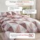 Luna Home-King Size 6 pieces bedding set , Simply geometric print, old rose with grey.