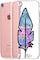 Generic Phone Case Feather Cartoon Pattern Transparent Tpu Phone Cover For Iphone 7