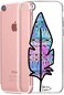 Generic Phone Case Feather Cartoon Pattern Transparent Tpu Phone Cover For Iphone 7
