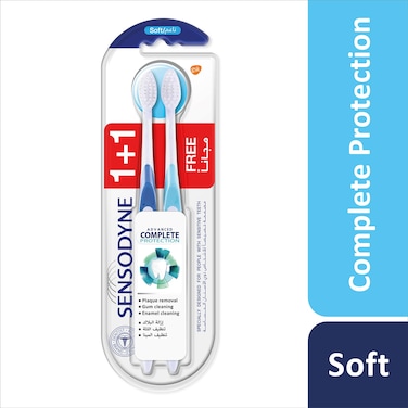 Sensodyne Complete Protection 1+1 Toothbrush for Sensitive Teeth - Soft