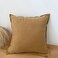 Luna Home 1 Piece 50*50cm Size, 100% Linen Cushion Cover, Solid Brown Bean