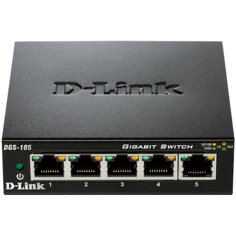 D-Link Dgs-105 Metal 5-Port 10/100/1000 Switch