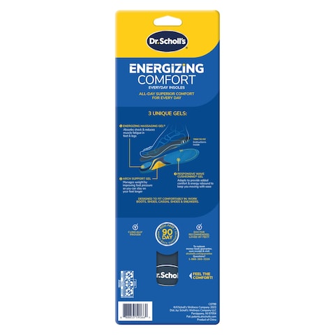 Dr.Scholl&#39;s Energizing Comfort with Massaging Gel Everyday Insoles for Men Size 8 to 14