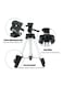 Generic Aluminum Portable Tripod Stand Silver/Black