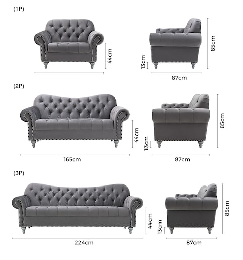 luxury blue velvet button tufted sofa modern living room furniture navy blue tufted 3+2+1 seat fabric chesterfield sofa