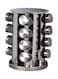 Generic 16-Piece Spice Jar Set With Stand Silver 6.5X6.5X11.5cm