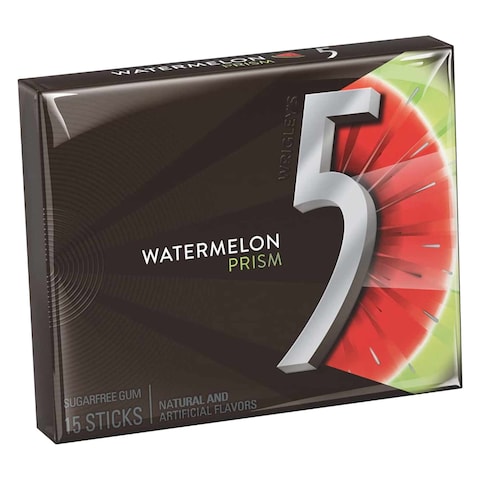 Wrigley&#39;s 5 Watermelon Prism Sugar Free Chewing Gum 15 Pieces