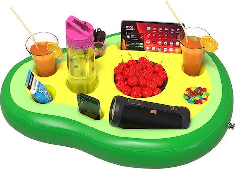 Diveblast Diveblast: Avocado Floating Drink Holder For Pools, Hot Tub Accessories Adults, Floaties, Tray Pool, Bar Pool Floats